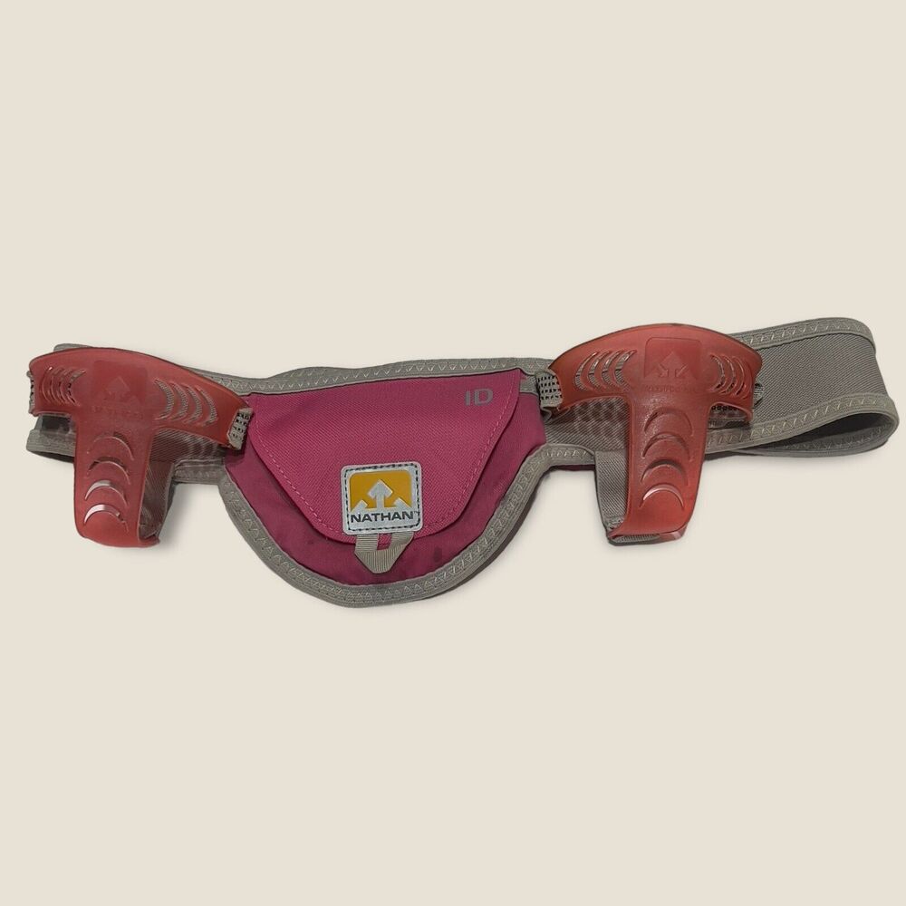 Nathan ID Adjustable Hiking Running Waist Pack Pink Womens Medium Hydration